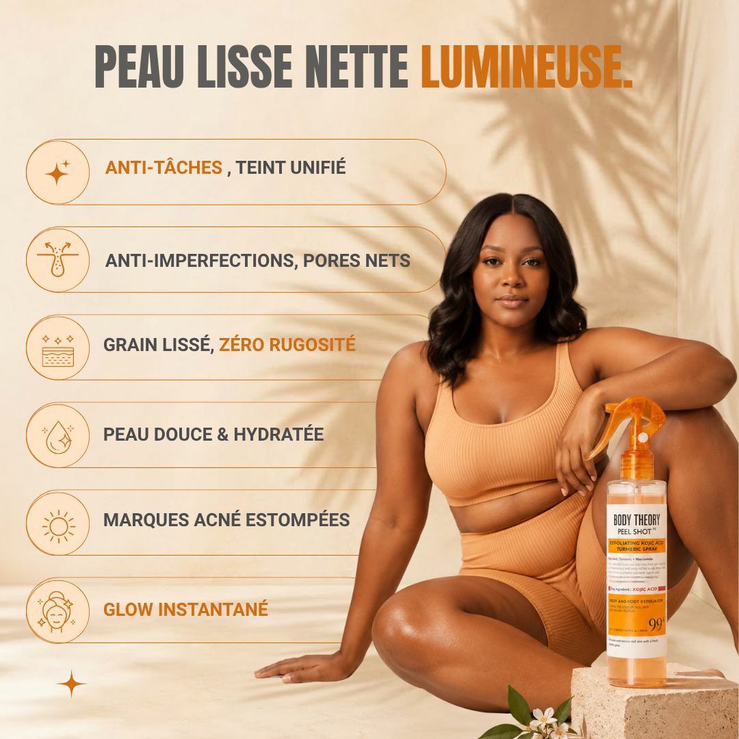Peel Shot | Spray corps pour zones sombres & rugueuses